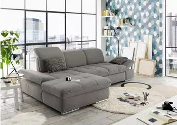 set one by Musterring Ecksofa SO4100 V B284cm H80cm T190cm (79639842-0) grau