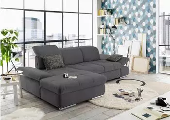 set one by Musterring Ecksofa SO4100 V B284cm H80cm T190cm (50216309-0) grau