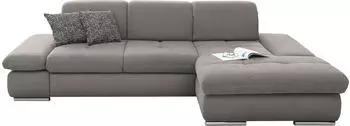 set one by Musterring Ecksofa SO4100 V B284cm H80cm T190cm (44688428-0) grau