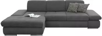 set one by Musterring Ecksofa SO4100 V B284cm H80cm T190cm (72328443-0) grau