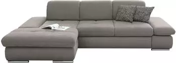 set one by Musterring Ecksofa SO4100 V B284cm H80cm T190cm (71174201-0) grau