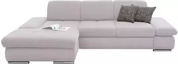 set one by Musterring Ecksofa SO4100 V B284cm H80cm T190cm (94324555-0) silber