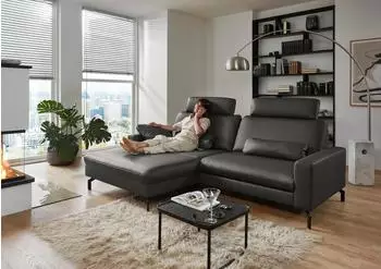 DIE PLANBAR Ecksofa PN-EM20028 L-Form B248cm H114cm T179cm (34221225-0) schwarz