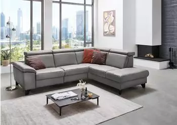 DIE PLANBAR Ecksofa PN-EM23166 L-Form B261cm H80cm T235cm (90355107-0) granit