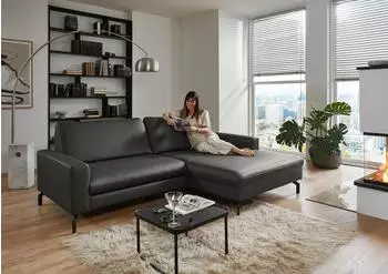 DIE PLANBAR Ecksofa PN-EM20028 L-Form B248cm H89cm T179cm (92124959-0) schwarz