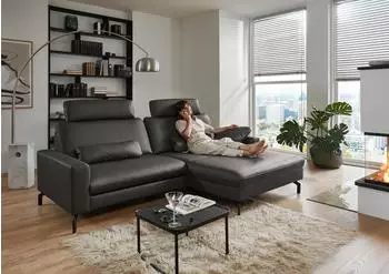 DIE PLANBAR Ecksofa PN-EM20028 L-Form B248cm H114cm T179cm (32599068-0) schwarz