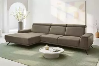 DIE PLANBAR Ecksofa PN-EM22041 L-Form B335cm H89cm T188cm (77403366-0) alu