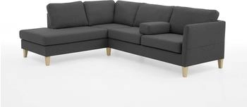 Atlantic Home Collection Ecksofa Mailo L-Form B255cm H82cm (41901325-0) anthrazit