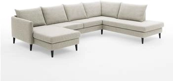 Atlantic Home Collection Wohnlandschaft Rekvik U-Form B308cm H79cm (57021417-0) creme