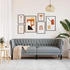 vidaXL Chesterfield-Sofa 3-Sitzer Hellgrau Stoff (372556)