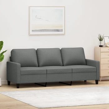 vidaXL 3-Sitzer-Sofa Dunkelgrau 180 cm Stoff (359172)