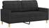 vidaXL 2-Sitzer-Sofa Schwarz 140 cm Stoff (359095)