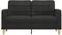 vidaXL 2-Sitzer-Sofa Schwarz 140 cm Stoff (359095)
