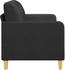 vidaXL 2-Sitzer-Sofa Schwarz 140 cm Stoff (359095)