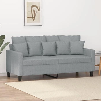 vidaXL 2-Sitzer-Sofa Hellgrau 140 cm Stoff (359267)