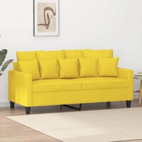 vidaXL 2-Sitzer-Sofa Hellgelb 140 cm Stoff