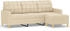 vidaXL 3-Sitzer-Sofa mit Hocker Creme 180 cm Stoff (3201003)