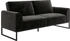 CosmoLiving by Cosmopolitan loft24 Addey Schlafsofa 3-Sitzer Samtbezug Metallgestell 217 cm breit schwarz