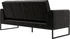 CosmoLiving by Cosmopolitan loft24 Addey Schlafsofa 3-Sitzer Samtbezug Metallgestell 217 cm breit schwarz