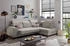 ED EXCITING DESIGN Ecksofa Rockdale mit elektrische Sitztiefenverstellung & Bettkasten stone