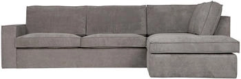Woood Ecksofa Thomas Cord rechts Hellgrau Graugr&uuml;n