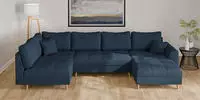 Home affaire Wohnlandschaft "CHARRE U-Form mit Ottomane, Ma&szlig;e B/T/H:...