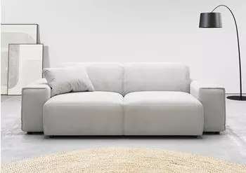 Home Affaire 2,5-Sitzer Glimminge auch in Breitcord Feincord + Easy care-Bezug besondere Kedern&auml;hte Zierkissen silber