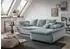 Home Affaire Ecksofa Imola bequem aktuelle Steppung im Sitz L-Form Breite 270cm wahlweise mit Bettfunktion aqua