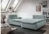 Home Affaire Ecksofa Imola bequem aktuelle Steppung im Sitz L-Form Breite 270cm wahlweise mit Bettfunktion aqua