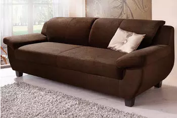 Home Affaire 3-Sitzer Yesterday zeitlos und komfortabel gem&uuml;tliche Armlehnen Microfaser MELROSE&reg; mocca mocca