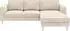 Home Affaire Ecksofa Booster whlw. mit Schlaffunktion & Bettkasten Fuß Buche lackiert Recamiere beidseitig montierbar L-Form in Cord & Struktur B: 232 cm cream