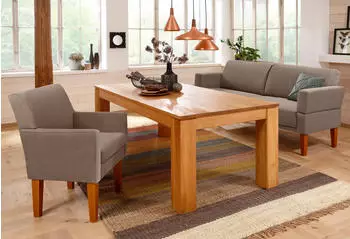 Home Affaire Sofa "Fehmarn" beige (dunkelbeige) B:190cm H:98cm T:81cm Strukturstoff (Zusammensetzung: 100% Polyester) Sofas Sofa in 3 Breiten (12721313-0)