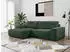Kauf-Unique Ecksofa mit Schlaffunktion - Ecke Links - Cord - Tannengrün - AMELIA