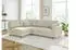 S-Style Möbel Kai Ecksofa Cord-Stoff Beige, Ottomane links, 231x161cm (Kai)