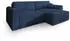 Masseno Fiano P Ecksofa L-Form Kordstoff Blau mit Schlaffunktion & Bettkasten (FIANO P POSO 05)