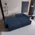 Masseno Fiano P Ecksofa L-Form Kordstoff Blau mit Schlaffunktion & Bettkasten (FIANO P POSO 05)
