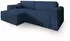 Masseno Fiano P Ecksofa L-Form Kordstoff Blau mit Schlaffunktion & Bettkasten (FIANO P POSO 05)
