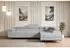 ALTDECOR GUSA-L Ecksofa mit Schlaffunktion und Bettkasten, Hellgrau Bouclé, L-Form, 272x202cm