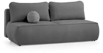 Beautysofa Darling 2-Sitzer Schlafsofa mit Bettkasten, Dunkelgrau (Tresor 16)