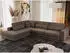 MKS Meble Savona Ecksofa L-Form Braun Velvet, 316x249cm