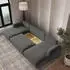 Masseno Savona K Ecksofa U-Form mit Schlaffunktion und Bettkasten, Grau (SAVONA K KRONOS 15)
