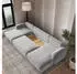 Masseno Savona K Ecksofa U-Form mit Schlaffunktion und Bettkasten, Grau (SAVONA K KRONOS 15)