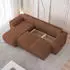 Masseno RINOVA Ecksofa L-Form Boucle-Stoff kupferfarben mit Schlaffunktion (RINOVA QUELLE 54)