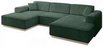 ALTDECOR IREA-U1 Wohnlandschaft U-Form Textil Gr&uuml;n 301x165x80cm (IREA-U1)