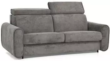 Beautysofa Pavarti 3-Sitzer Schlafsofa Velours Braun 140x195cm (Run Again 18)