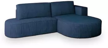 Masseno CORTIO P R-S Ecksofa L-Form mit Schlaffunktion & Bettkasten, Blau (CORTIO P R-S POSO 05)