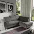 Beautysofa Aurora II Ecksofa L-Form rechts, Schlaffunktion, Bettkasten, Grau (Vena 08)