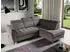 Beautysofa Aurora II Ecksofa L-Form rechts, Schlaffunktion, Bettkasten, Grau (Vena 08)
