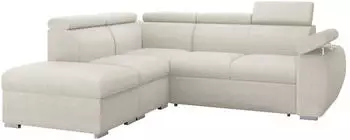 Mirjan24 Boston 2RR1P Ecksofa mit Schlaffunktion, 2 Bettkästen, verstellbare Kopfstützen