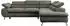 MKS Meble Peter L Ecksofa L-Form Velvet Dunkelgrau mit Schlaffunktion und Bettkasten (Peter L)